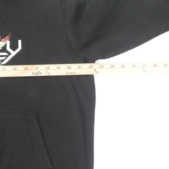 Hurley Hoodie Mens Medium Tropical Floral Graphic Surf Enjoy Pullover Sweatshirt - Picture 5 of 16